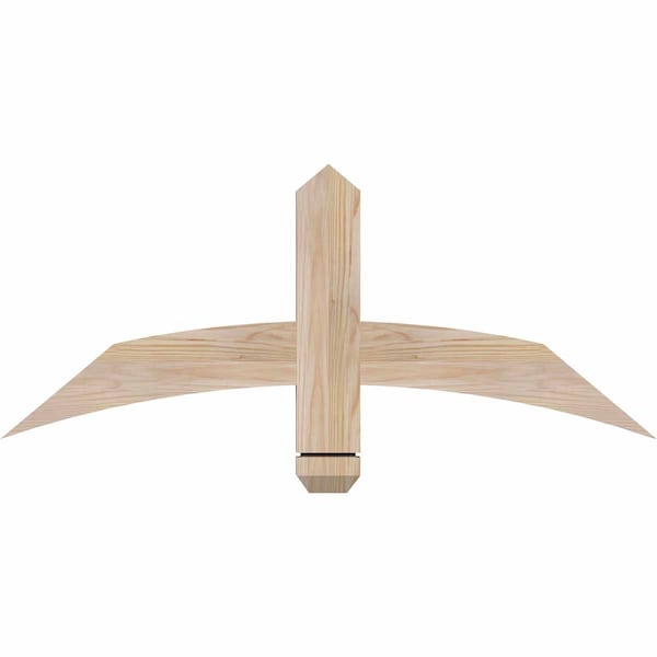 Ekena Millwork Bellingham Smooth Timber Gable Bracket, Douglas Fir, 36"W x 15"H x 1 1/2"D x 3 1/2"F, 10/12 Pitch GBW036X15X0204BEL00SDF - main